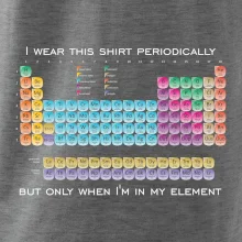 I wear this shirt periodically but only when I'm in my element I wear this shirt periodically but only when I'm in my element
