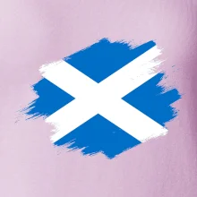 Škótska vlajka kreslená štetcom