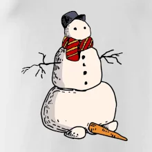 Snehuliak so spadnutým nosom