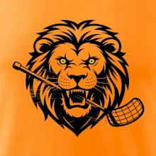 Floorball - Lev s hokejkou v tlamě