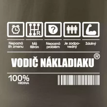 Čiarový kód - Vodič nákladiaku