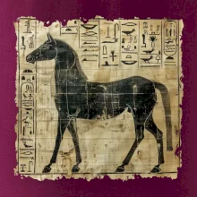 Egyptské hieroglyfy kôň