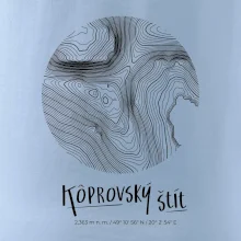 Kôprovský štít - vrstevnice v kruhu