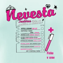Tričko na rozlúčku s úlohami na chrbte + nápis nevesta