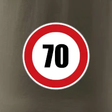 Dopravná značka - obmedzenie rýchlosti 70