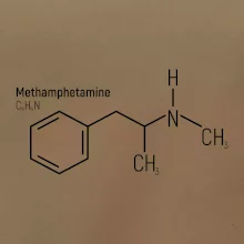 Molekulárna štruktúra Metamfetamín