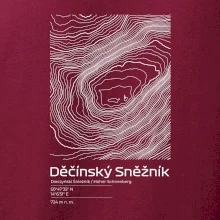 Děčínský Sněžník - vrstevnice v obdĺžniku