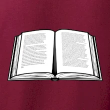 Kniha čiernobiela otvorená s textom