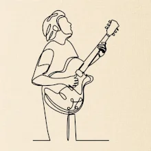 Gitarista jedným ťahom