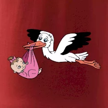 Bocian a bábätko - dievča (Hana-creative)