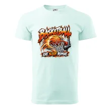 Basketbalový kôš s loptou eat sleep repeat