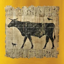 Egyptské hieroglyfy krava