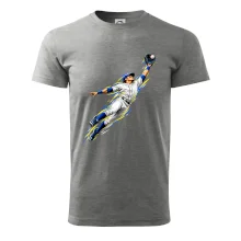 Baseballový polař chytá míček ve výskoku