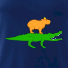 Kapybara na krokodílovi