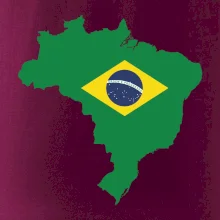 Brazília vlajka v mape