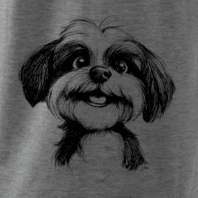 Lhasa apso karikatúra hlava