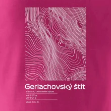 Gerlachovský štít - vrstevnice v obdĺžniku