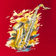 Saxofón maľovaný