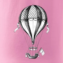 Teplovzdušný balón kreslený