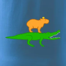 Kapybara na krokodílovi