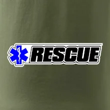 Záchranár rescue kríž modrý
