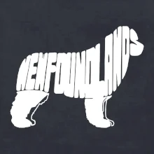 Novofundlandský pes - nápis v tele