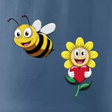 Parové tričko - Včela a kvetina
