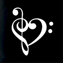 Husľový kľúč srdce