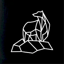 Geometria ľadový medveď na ľade Geometria ľadový medveď na ľade