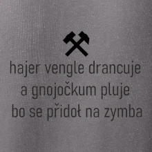 Hajer vengle drancuje a gnojočkum pluje bo se přidoł na zymba