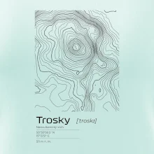 Trosky - vrstevnice v obdĺžniku