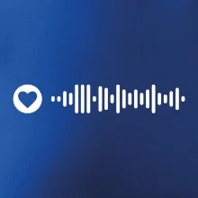 Zamilovaný Spotify kód na prsníku