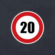 Dopravná značka - obmedzenie rýchlosti 20