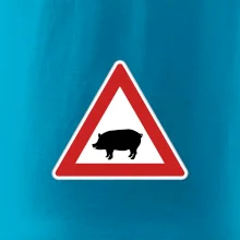 Dopravná značka - Pozor prasa domáca