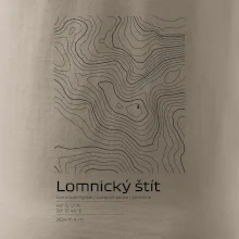 Lomnický štít - vrstevnice v obdĺžniku