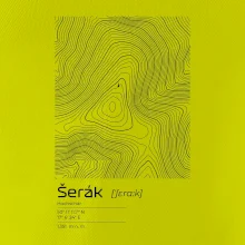 Šerák - vrstevnice v obdĺžniku