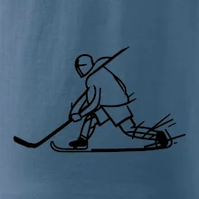 Kreslený hokejista tučnou fixkou