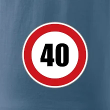 Dopravná značka - obmedzenie rýchlosti 40