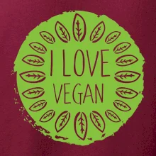 I love vegan v kruhu