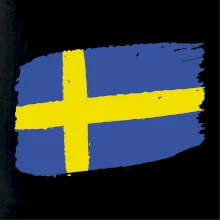 Švédsko vlajka štetkou