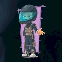 Vesmírny vojak fialový