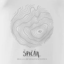 Špičák - vrstevnice v kruhu