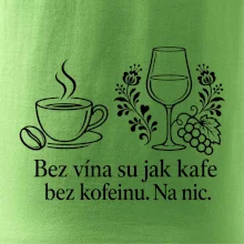 Bez vína su jak kafe bez kofeinu. Na nic
