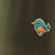 Vtáčik kreslený na prsníku