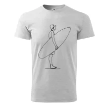 Surfer stojaci jedným ťahom