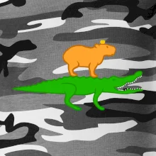 Kapybara na krokodílovi