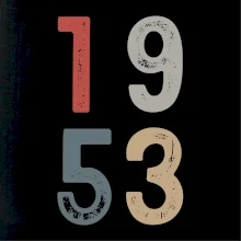 Vintage číslica 1953