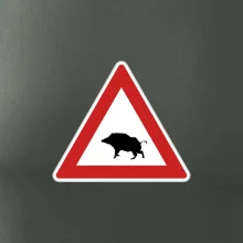 Dopravná značka - Pozor diviak