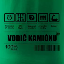 Čiarový kód - Vodič kamiónu Čiarový kód - Vodič kamiónu