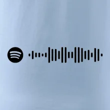 Spotify kód na prsníku